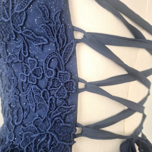 Dark blue graduation dress, size 2 - Picture 7 of 11